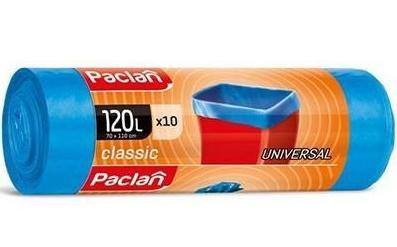 Мешки для мусора Paclan Classic комплект 10шт. 120л. рулон