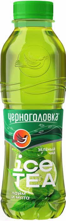 Чай холодный Черноголовка зеленый мята лайм 500 мл., ПЭТ