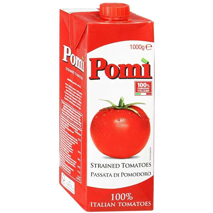 Томаты Pomi протертые 1 кг., тетра-пак
