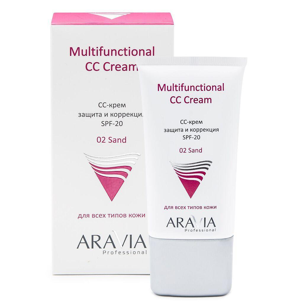 CC-крем для лица Aravia Professional Multifunctional CC Cream защитный SPF 20 тон 01 песочный 50 мл., картон