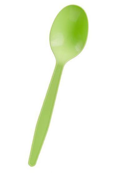 Ложка одноразовая Green Mystery 17 см зеленая кукурузный крахмал., пакет