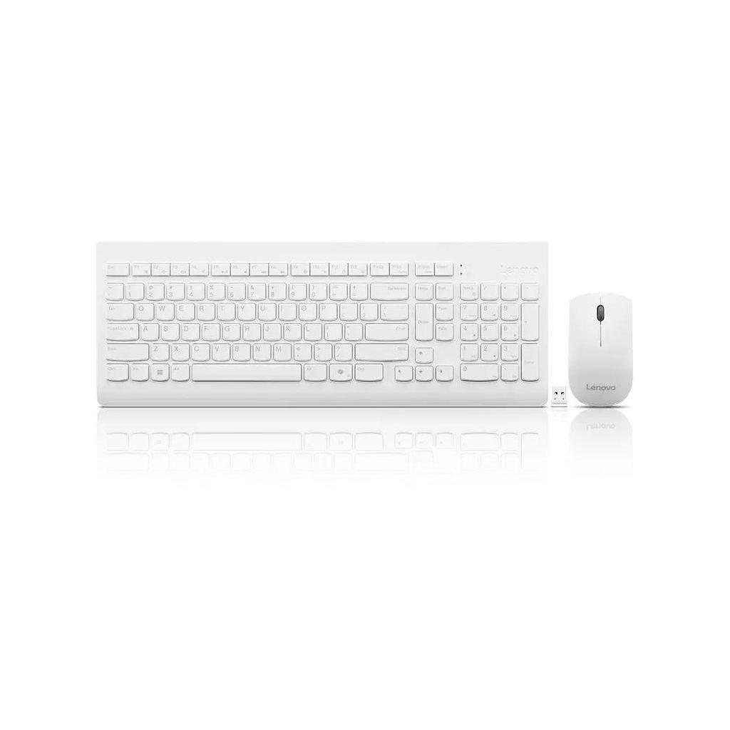 Комплект (клавиатура+мышь) Lenovo 510, USB, беспроводной, белый [gx31f38001]