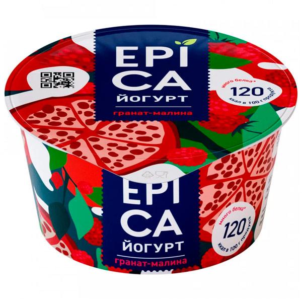 Йогурт EPICA с гранатом и малиной 4,8%, 130 гр., пластик