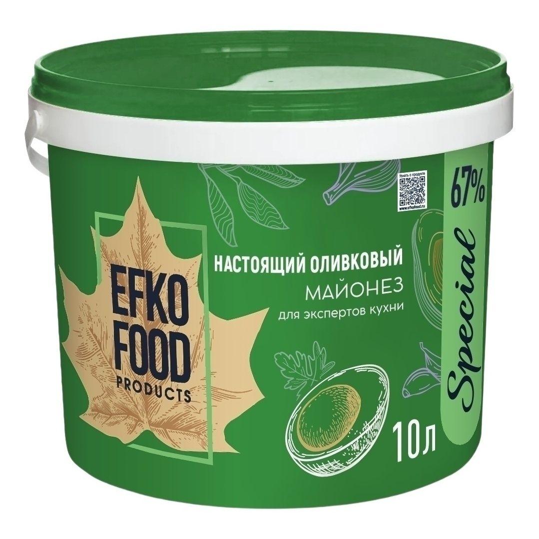 Майонез Efko Food special настоящий оливковый 67% 10 л., пластиковая упаковка