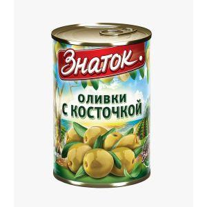 Оливки Знаток с косточкой 280 гр., ж/б