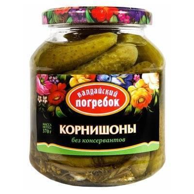 Корнишоны Валдайский Погребок маринованные 370 гр., стекло