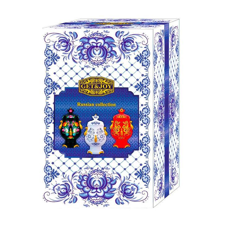 Чай Get&Joy Самовар расписной керамический черный цейлонский 50 гр., картон