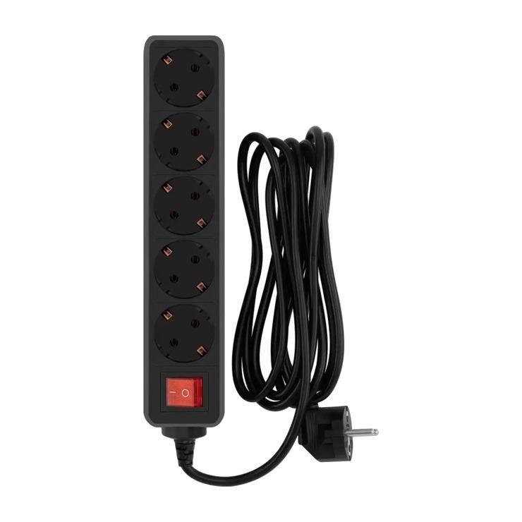 Фильтр сетевой PC Pet AP01006-3-B 3м (5 розеток) черный