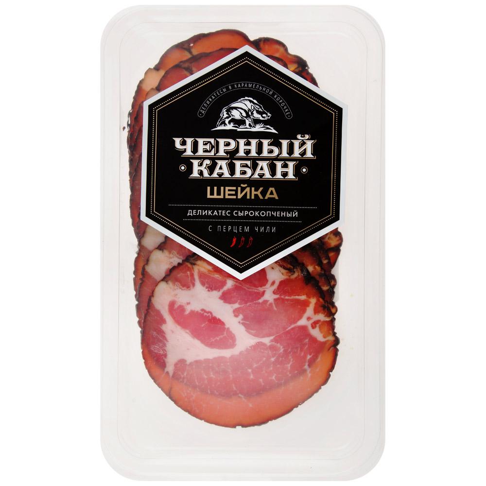 Шейка Черный кабан сырокопченая нарезка, 95 гр., в/у