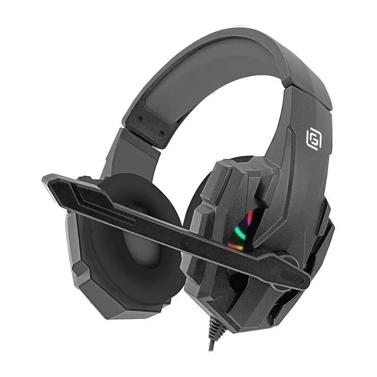 Гарнитура игровая Oklick HS-L355G, для компьютера, мониторные, проводные, черный [1939807]