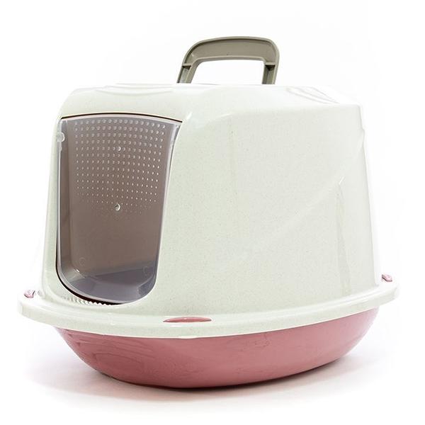 Туалет закрытый для кошек Georplast GALAXY DELUXE розовый 45х36х31,5
