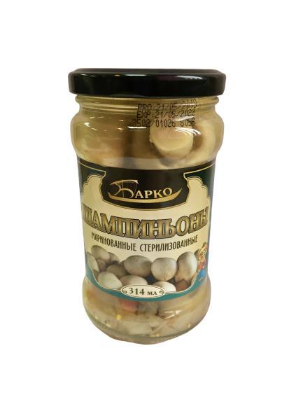 Грибы Барко маринованные , 314 гр, стекло