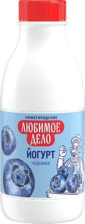 Йогурт питьевой Любимое дело Черника 1,5% 420 гр., ПЭТ