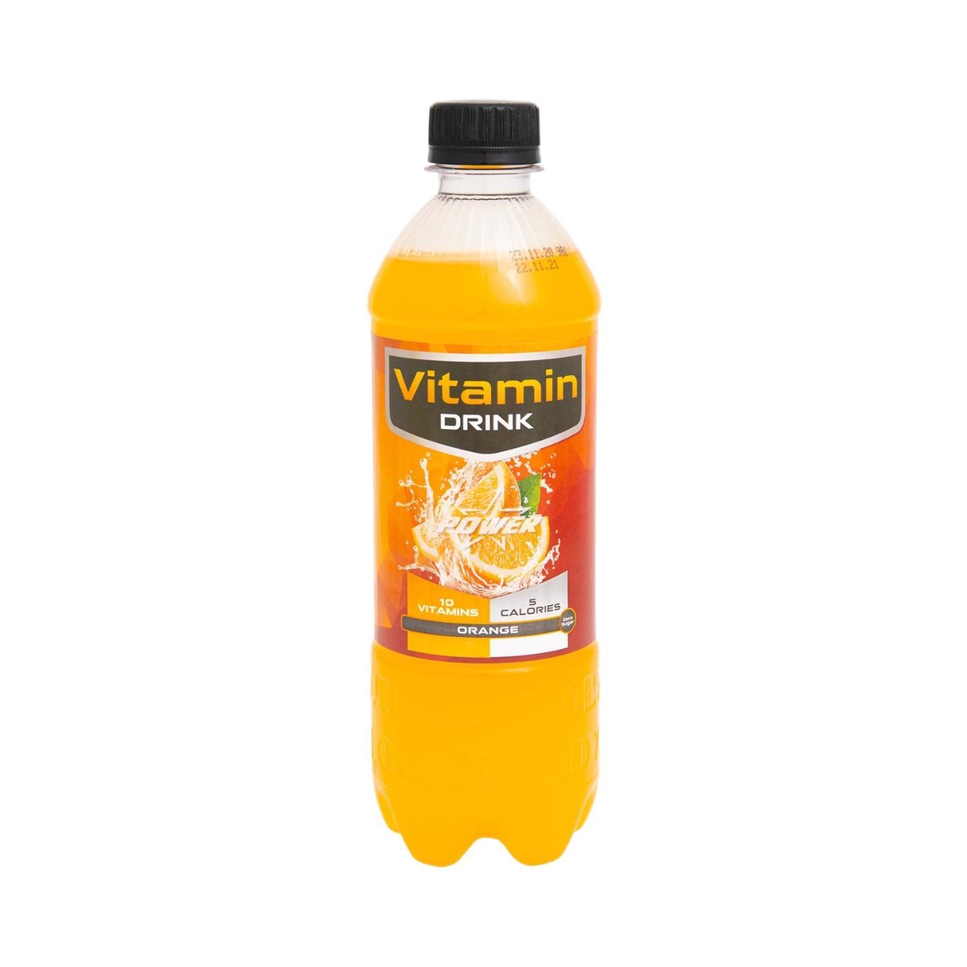 Напиток витаминизированный Vitamin Drink Power Star с апельсином негазированный 500 мл., ПЭТ