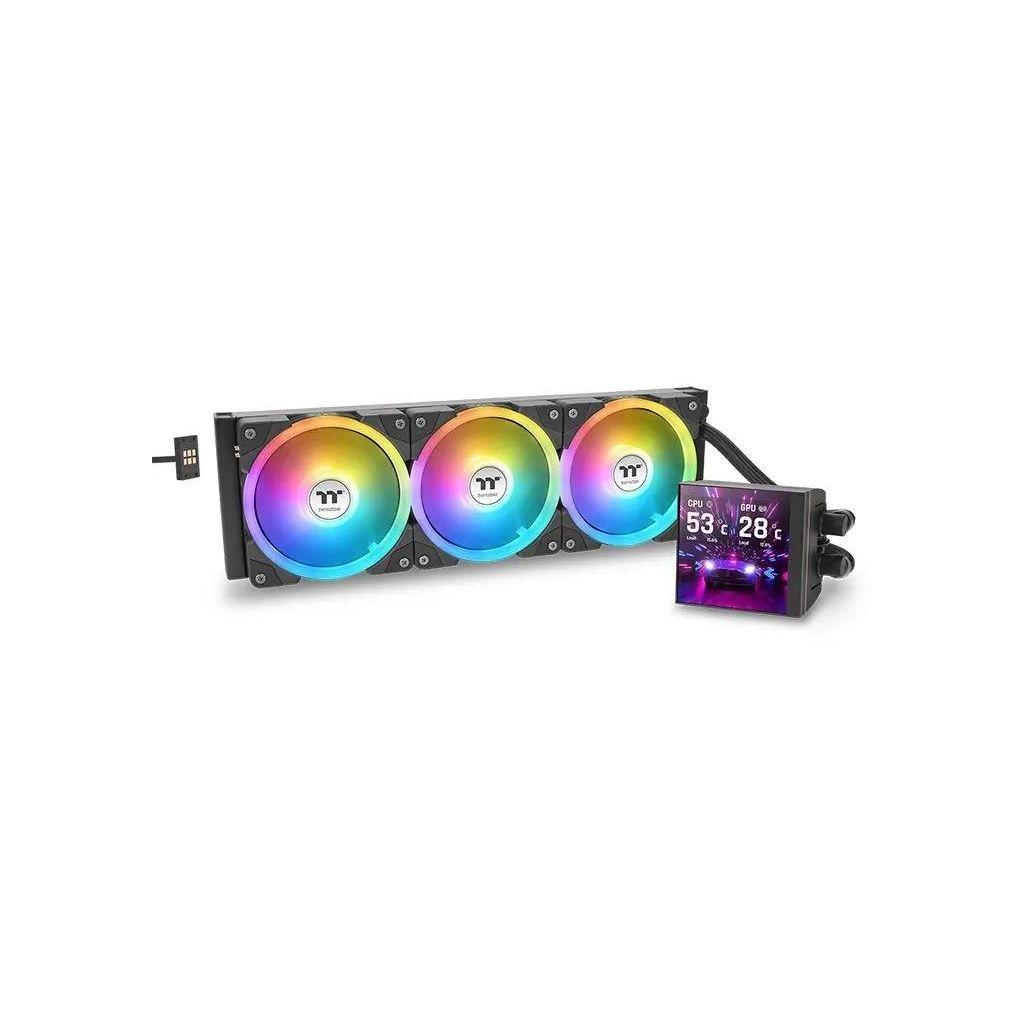 Система водяного охлаждения Thermaltake MAGFloe 360 Ultra, LCD, 4-pin, ARGB, 120мм, белый, retail [cl-w432-pl12sw-a]