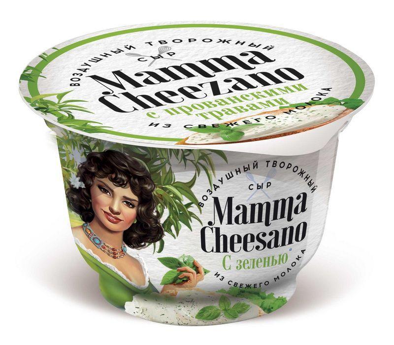 Сыр Mamma Cheezano творожный прованские травы 60% 150 гр., стакан