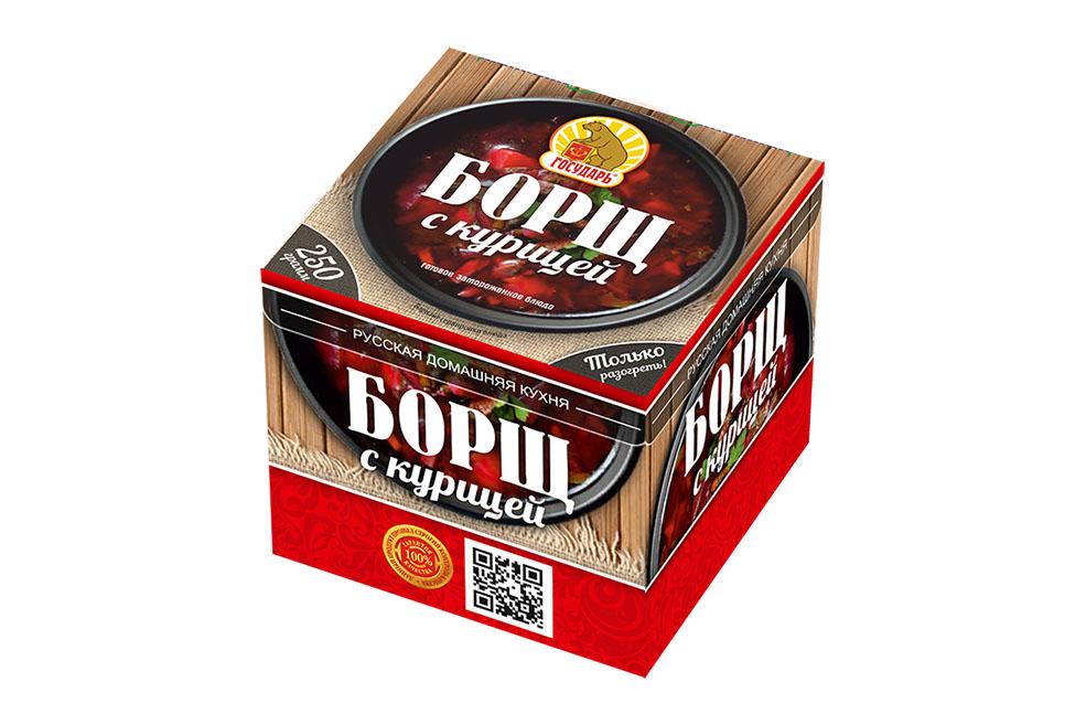 Суп Государь борщ с курицей 250 гр., картон