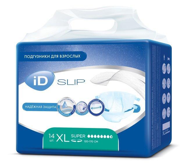 Подгузники для взрослых iD Slip размер XL 14 шт., флоу-пак