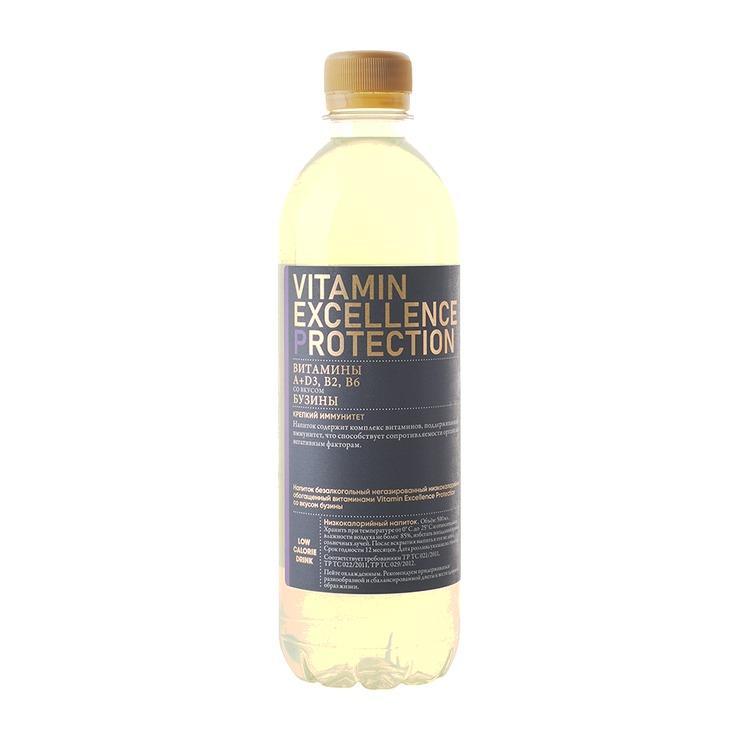 Напиток Vitamin Excellence Protection co вкусом бузины 500 мл., ПЭТ