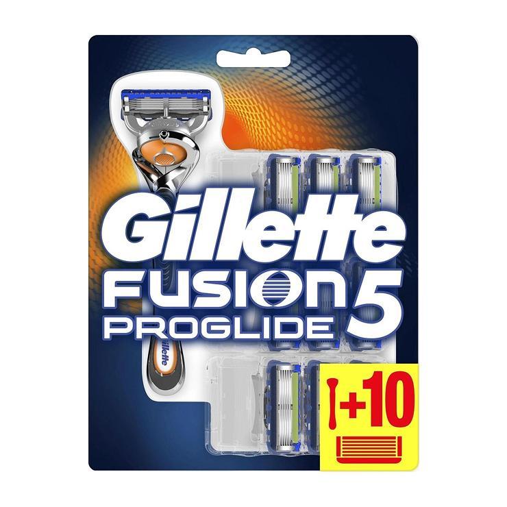 Бритва для бритья Gillette Fusion5 ProGlide + 10 сменных кассет Gillette, картон