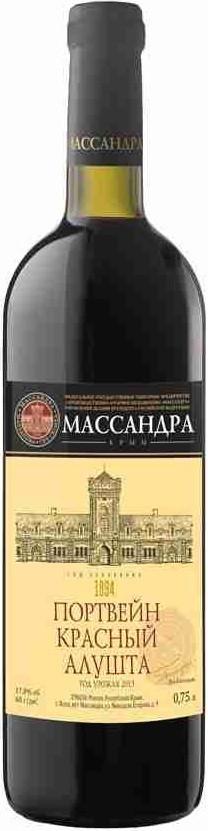Портвейн Массандра Алушта красный 17% 750 мл., стекло