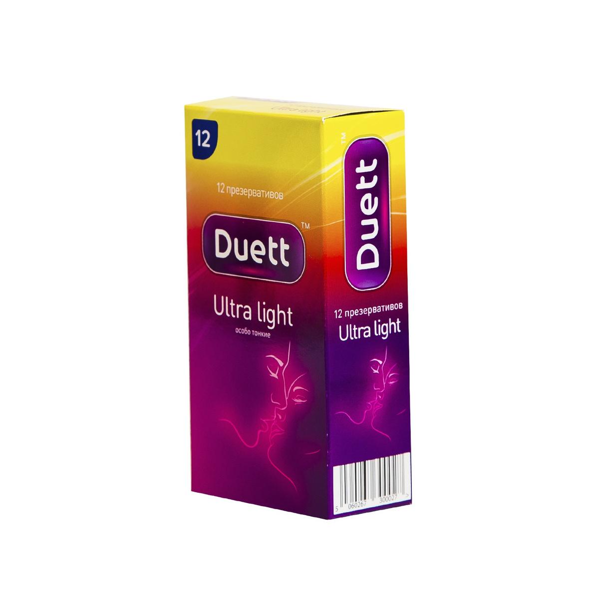 Презервативы Duett ultra light №12, картонная пачка