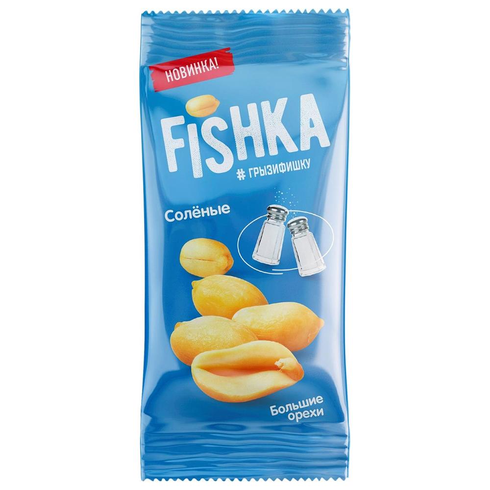Арахис Fishka отборный жареный соленый 50 гр., флоу-пак