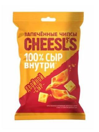 Чипсы Cheesl's запеченные с сыром со вкусом двойного сыра 50 гр., флоу-пак