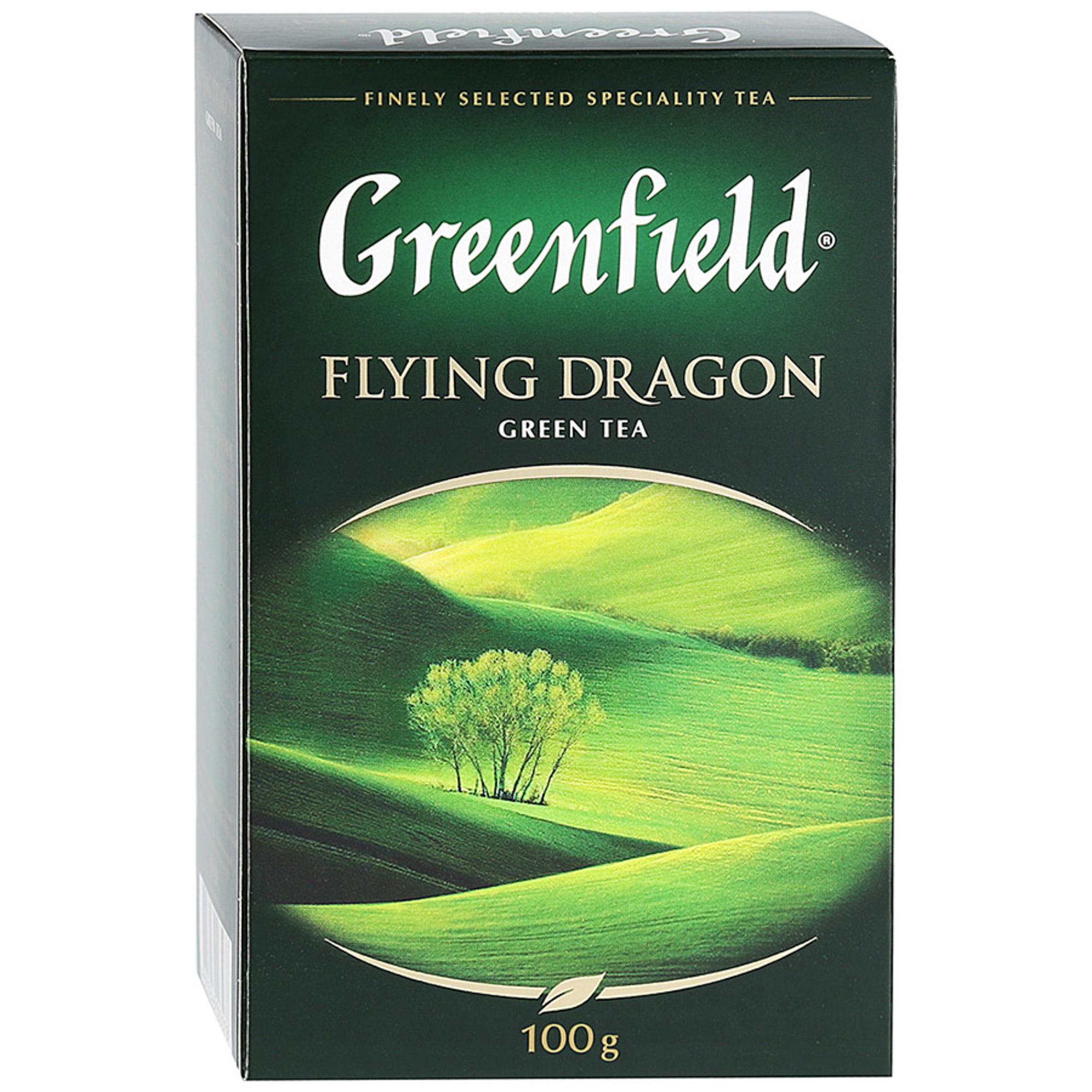 Чай Greenfield китайский зеленый Flying Dragon, 100 гр., картон