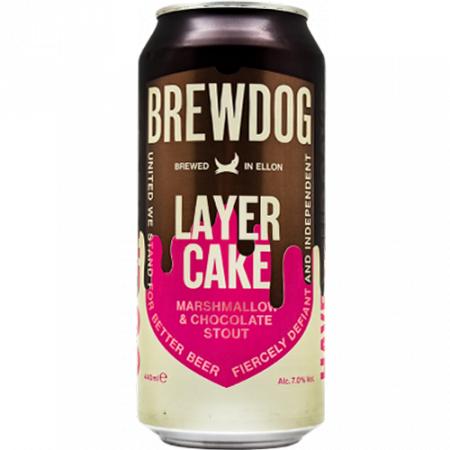 Пиво BrewDog Layer Cake нефильтрованное непастеризованное неосветленное 7% 440 мл., ж/б