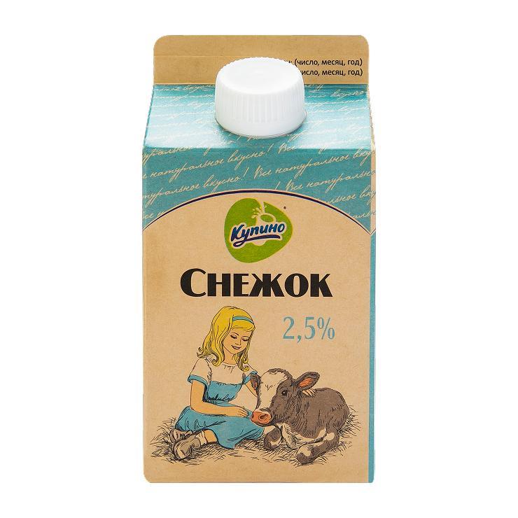 Снежок Купино 2,5% 400 гр., тетра-пак