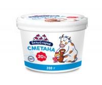 Сметана Белый город 20%, 180 гр., ПЭТ стакан