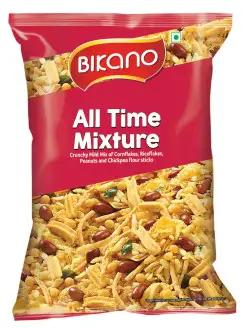 Закуска Хрустящая смесь с кукурузными и рисовыми хлопьями ALL TIME MIXTURE Bikano индийская, восточная, 200 гр., флоу-пак