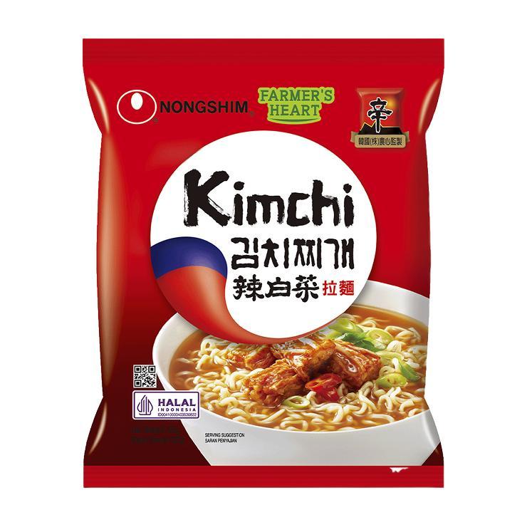 Лапша быстрого приготовления Nongshim кимчи рамен 120 гр., флоу-пак