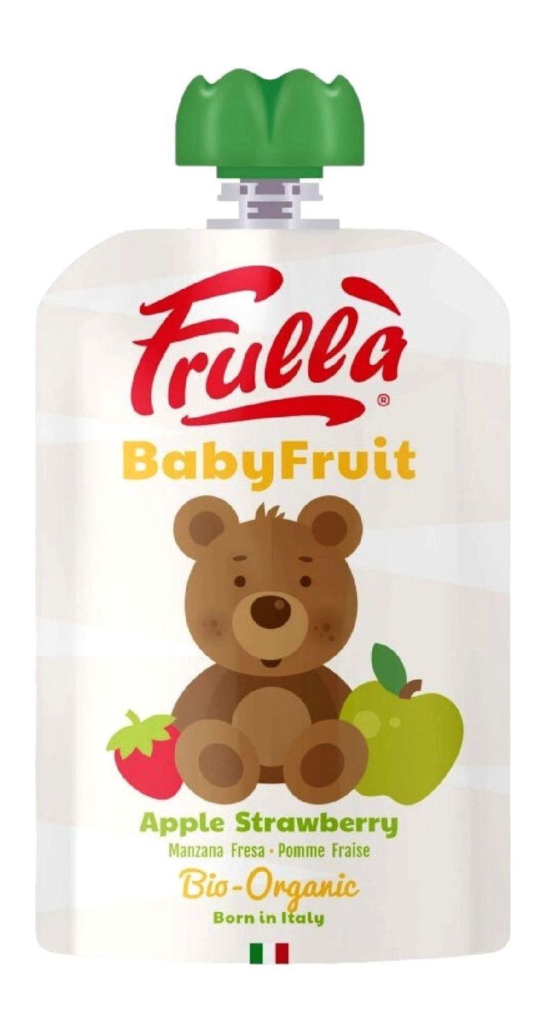 Пюре Frulla яблоко-клубника с 6 месяцев 100 гр., дой-пак