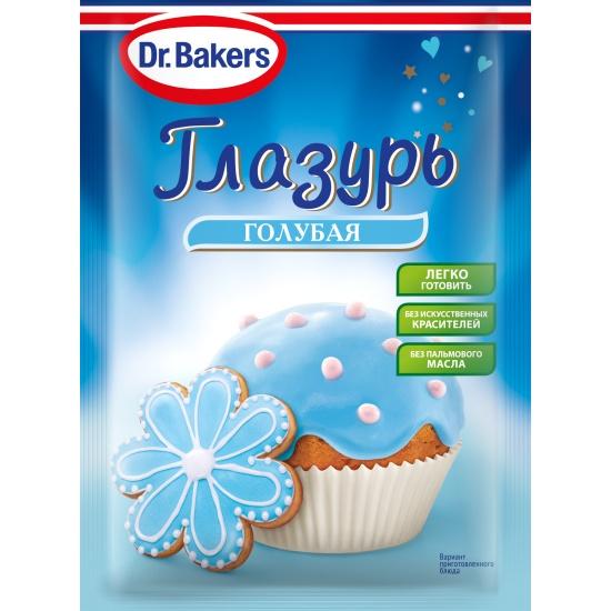 Глазурь Dr.Bakers голубая 90 гр., саше