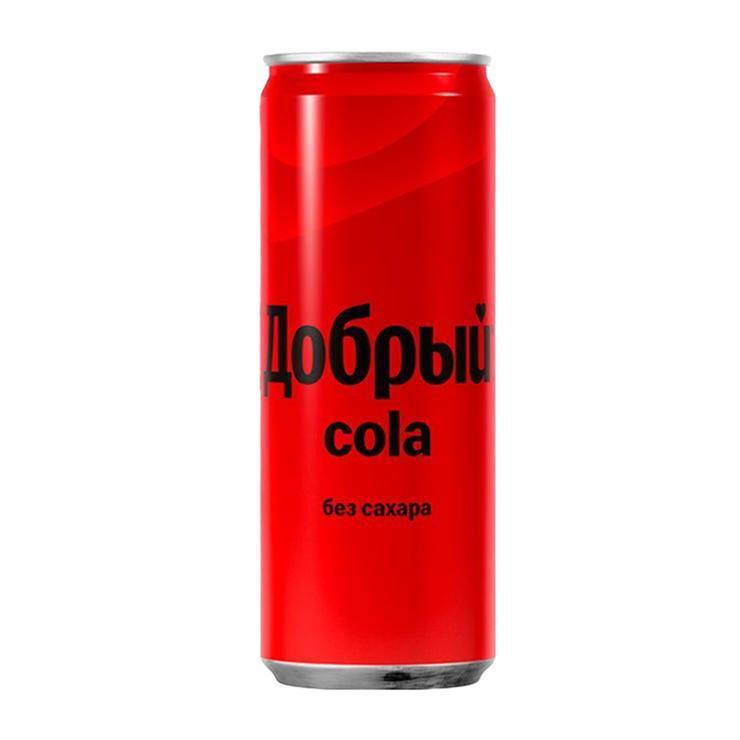 Напиток газированный Добрый cola без сахара 330 мл., ж/б