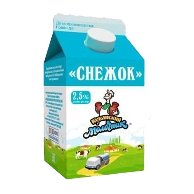 Снежок Кубанский Молочник 2,5% 450 гр., тетра-пак