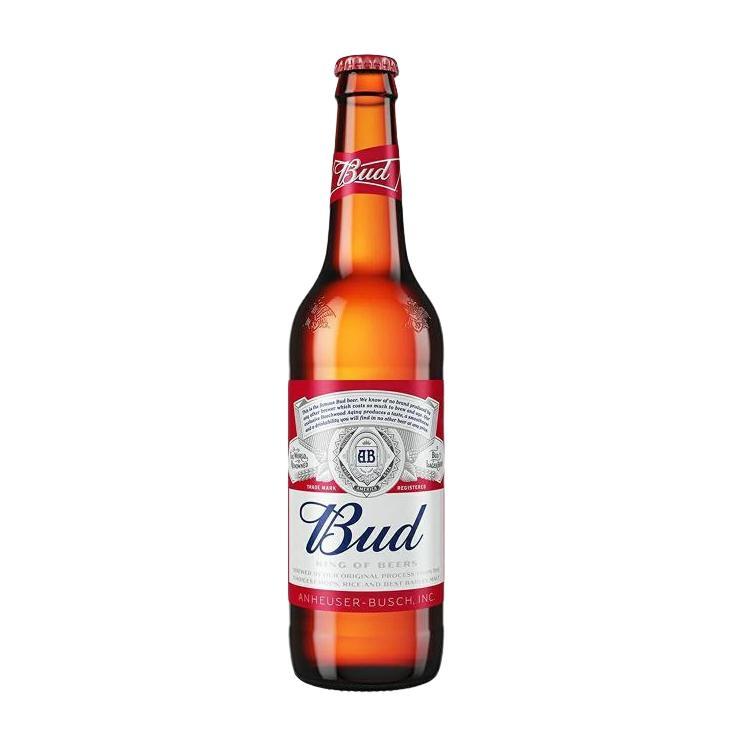 Пиво Bud светлое фильтрованное пастеризованное 5% 500 мл., стекло