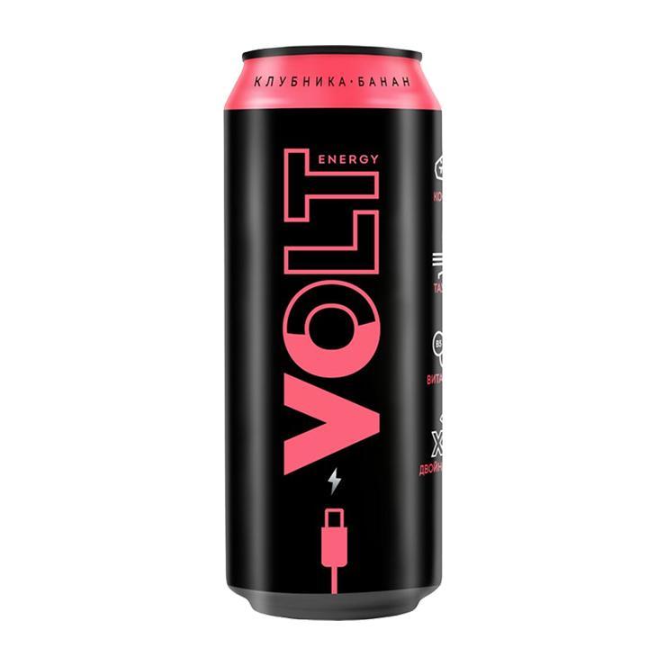 Напиток энергетический Volt Energy клубника банан 500 мл., ж/б