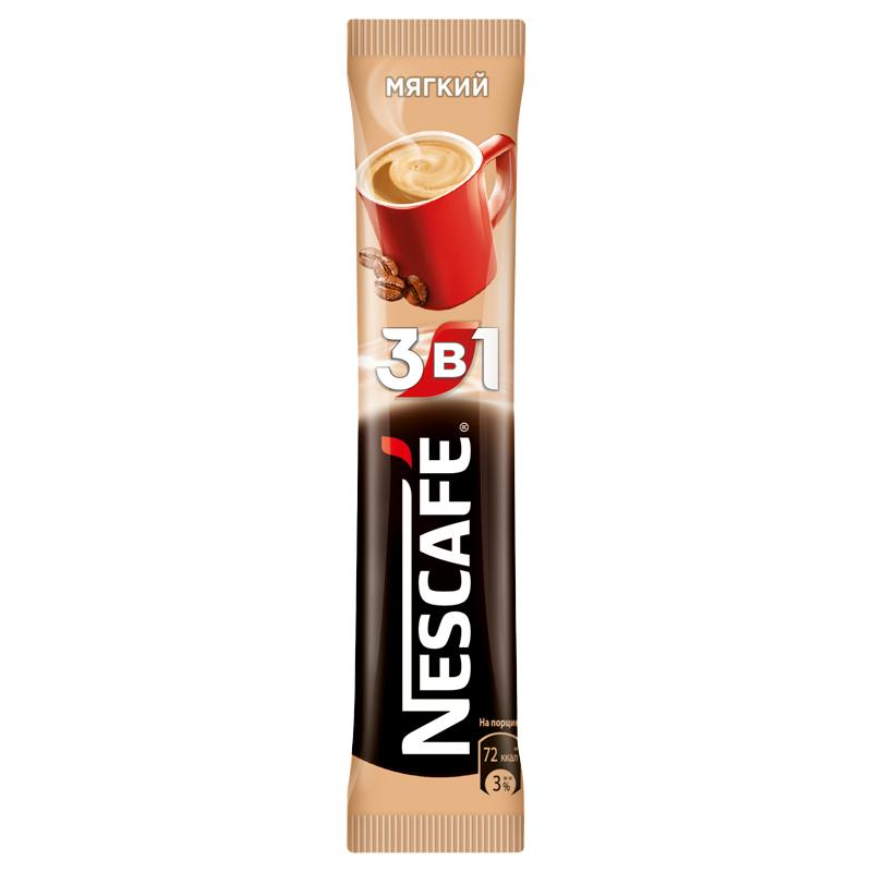 Кофе Nescafe 3 в 1 растворимый мягкий 20 гр., флоу-пак