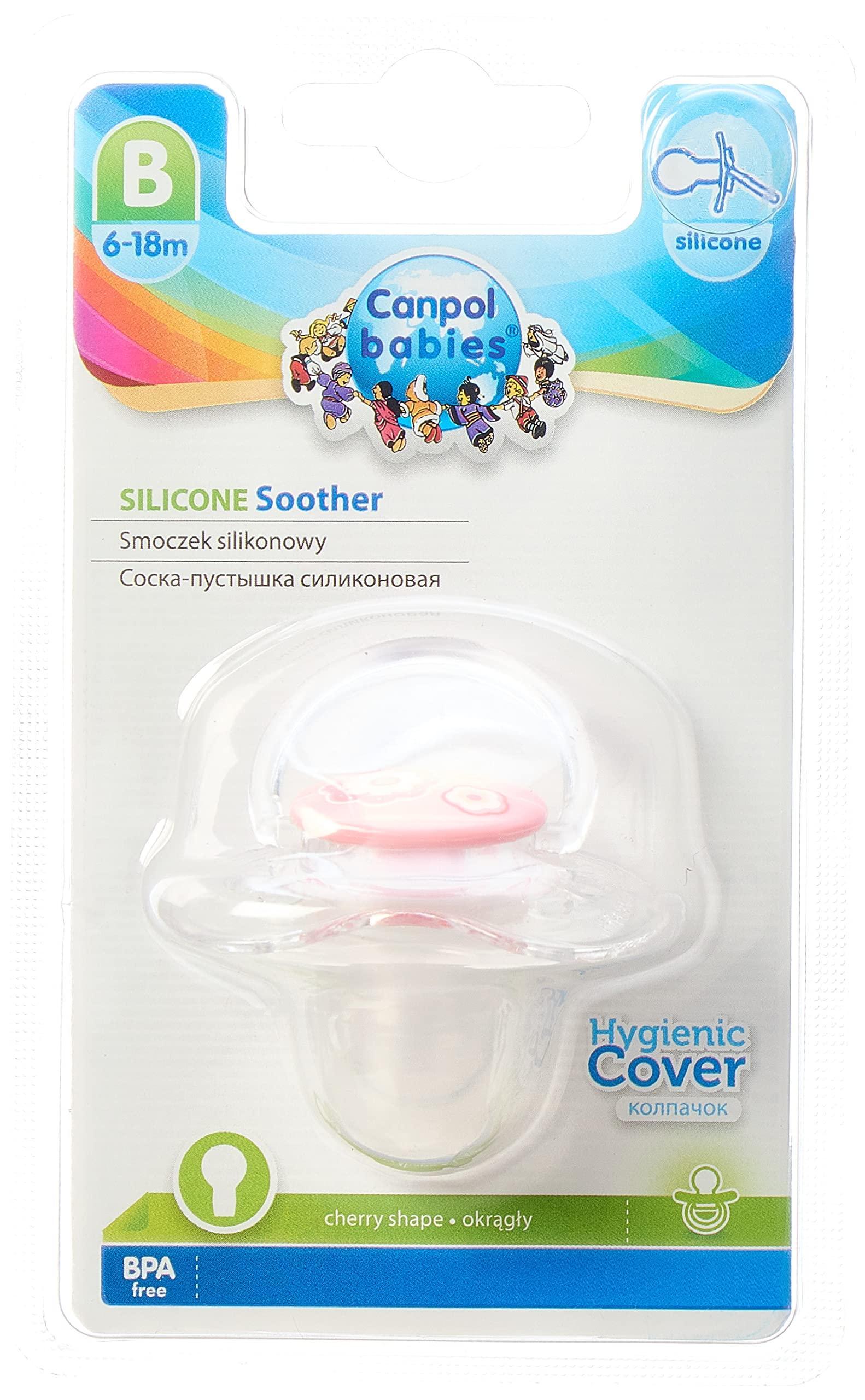 Пустышка Canpol babies силикон круглая Newborn baby с колпач 6-18мес 1шт , ПЭТ