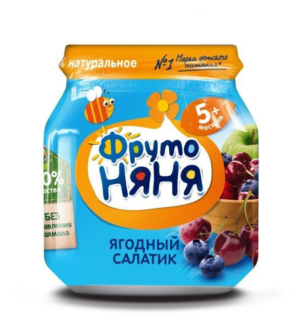 Пюре Фруто Няня Ягодный салатик 100 гр., стекло