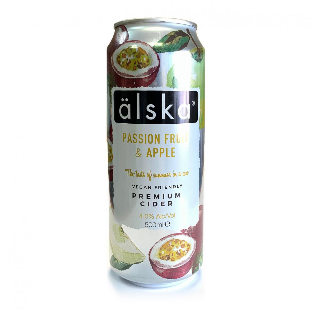 Сидр Alska Apple & Passion яблоко и маракуйя 4% 500 мл., ж/б