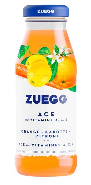 Напиток сокосодержащий Zuegg Bar апельсин морковь лимон с витаминами A C E 200 мл., стекло