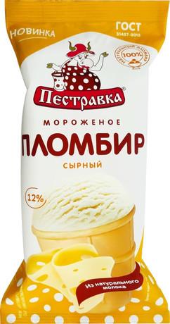 Мороженое Пестравка в вафельном стаканчике сыр 100 гр., флоу-пак