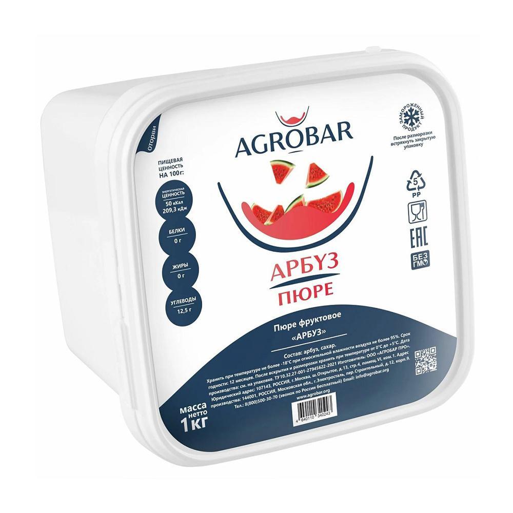 Пюре Agrobar Арбуз замороженное 1 кг., пластик