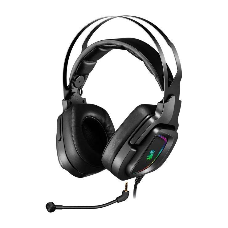 Гарнитура игровая A4TECH Bloody G570, для компьютера, мониторные, проводные, черный / серый [g570 (black+grey) usb]