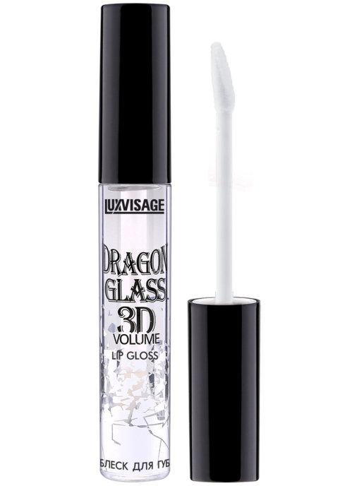 Блеск для губ прозрачный, LuxVisage Dragon glass 3D, 2,8 гр., ПЭТ