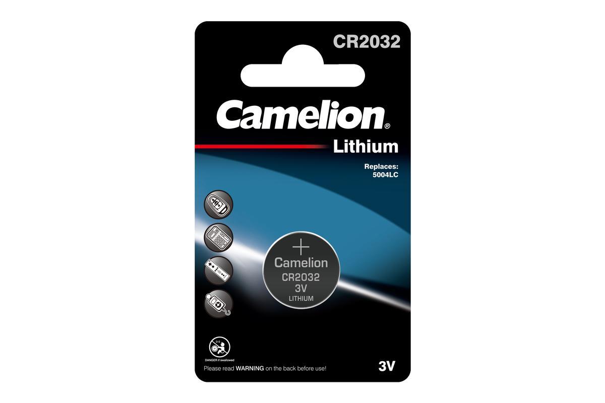 Батарейка Camelion литиевая CR2032 BL-1 3V 1шт, блистер
